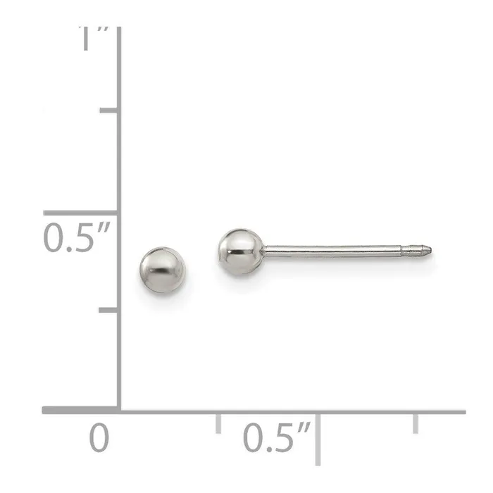 Jewelry Earrings Inverness Titanium 3mm Ball Post Earrings Jewelry Earrings Inverness Titanium 3mm Ball Post Earrings
