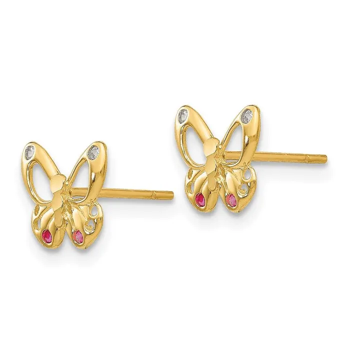 Jewelry Earrings Madi K Kids 14k CZ Butterfly Post Earrings Jewelry Earrings Madi K Kids 14k CZ Butterfly Post Earrings