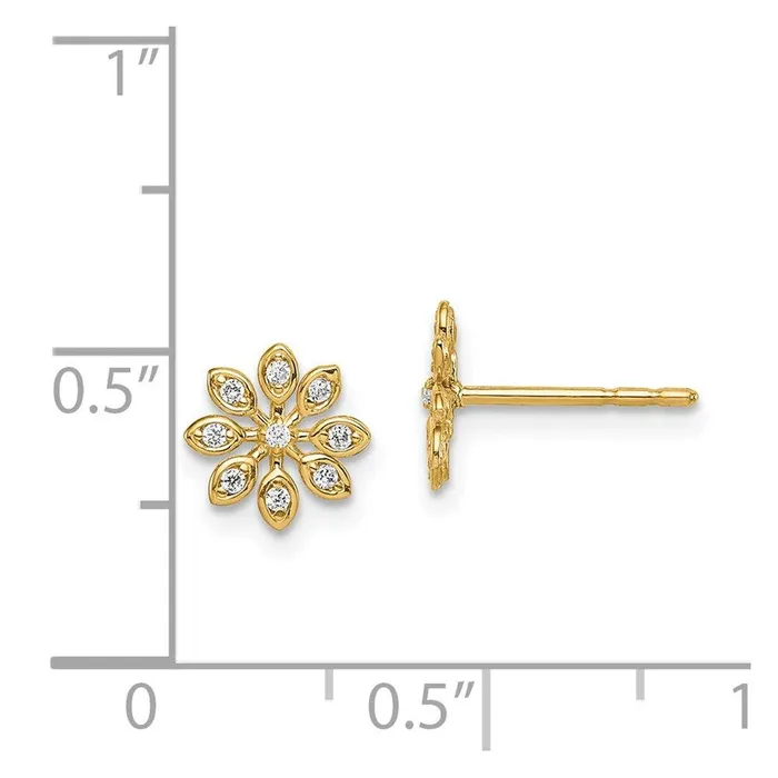 Jewelry Earrings Madi K Kids 14k CZ Flower Post Earrings Jewelry Earrings Madi K Kids 14k CZ Flower Post Earrings