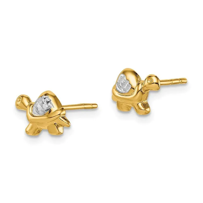 Jewelry Earrings Madi K Kids 14k White Rhodium Turtle Post Earrings Jewelry Earrings Madi K Kids 14k White Rhodium Turtle Post Earrings