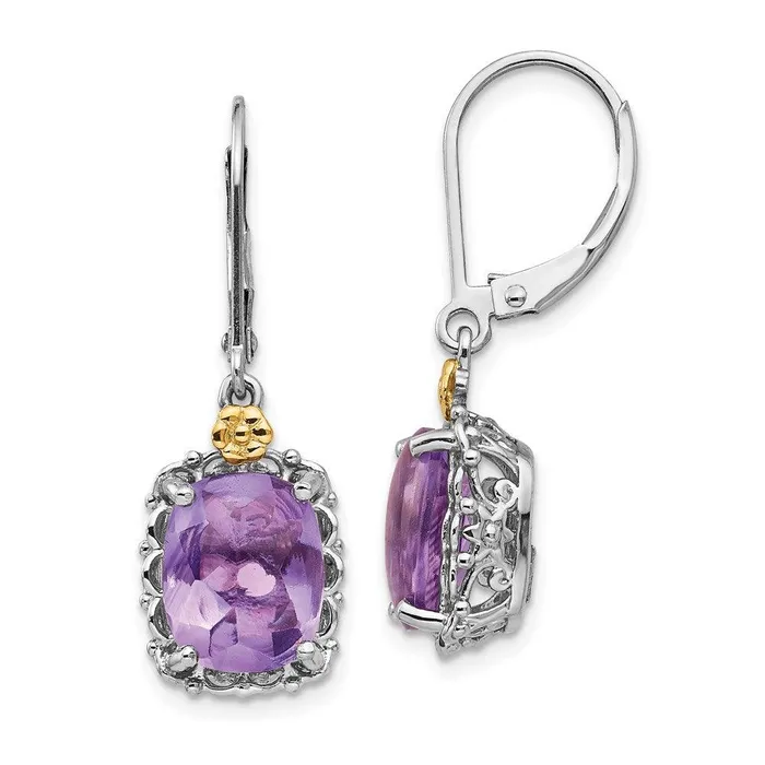 Jewelry Earrings Sterling Silver w14k Amethyst Earrings