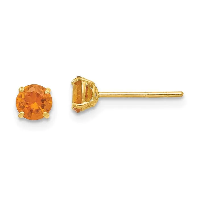 Jewelry Madi K Kids 14k Round Citrine 4mm Post Earrings Earrings
