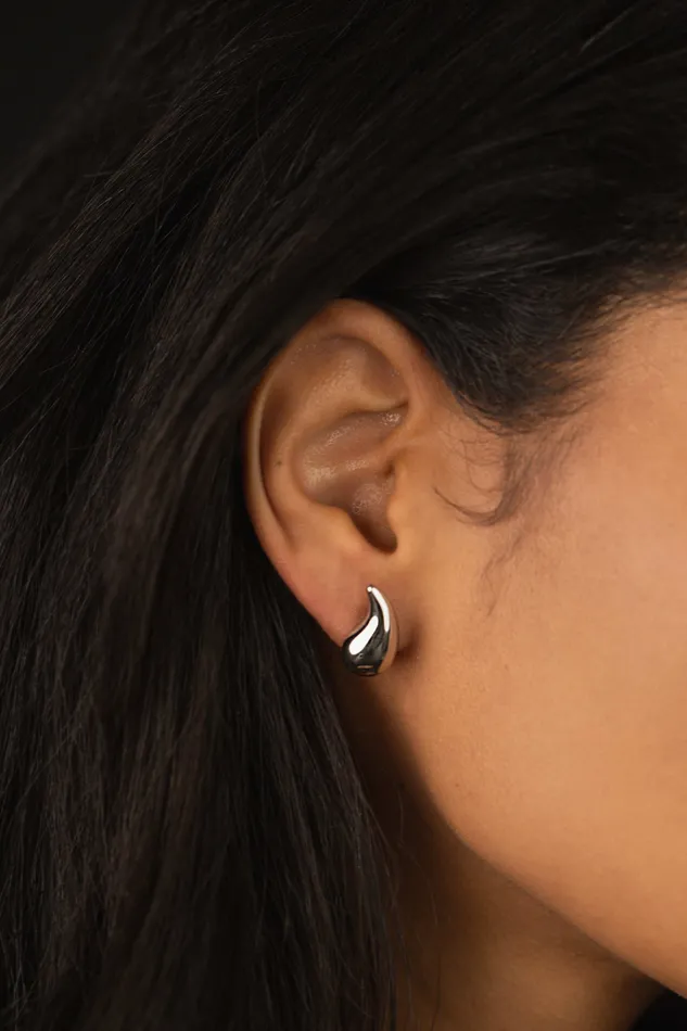Kty Earrings Drop Stud Earrings Silver