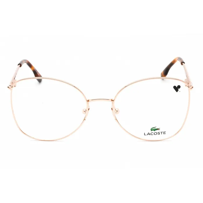 Lacoste Earrings Lacoste Womens Eyeglasses Clear Demo Lens Rose Gold Rectangular Frame L2260 757
