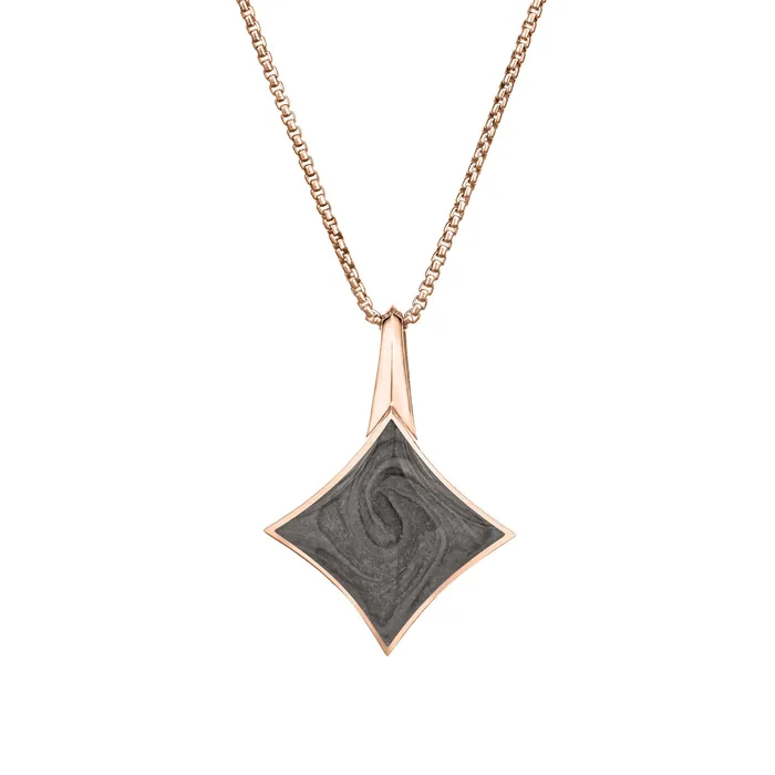 Large Luminary Cremation Necklace in 14K Rose Gold closebymejewelry Necklaces