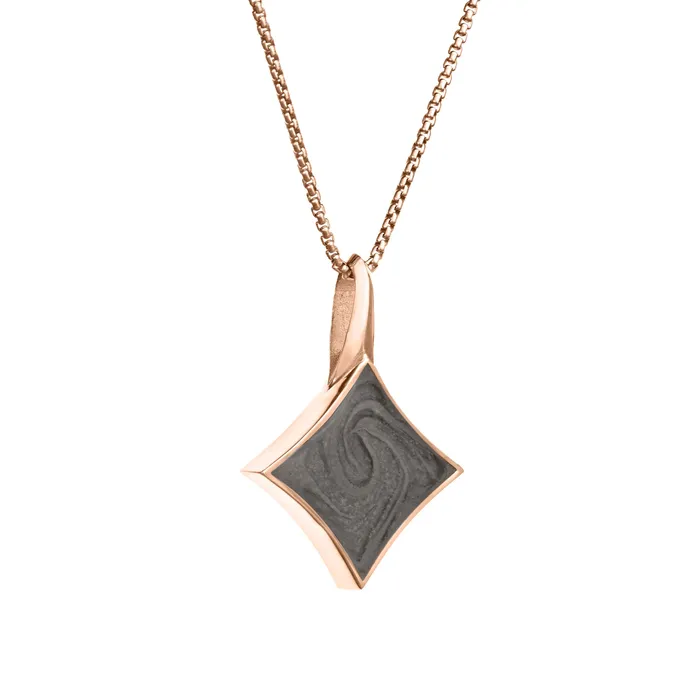 Large Luminary Cremation Necklace in 14K Rose Gold closebymejewelry Necklaces