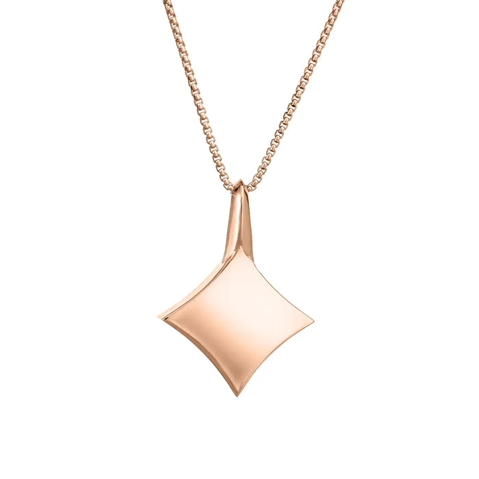 Large Luminary Cremation Necklace in 14K Rose Gold closebymejewelry Necklaces