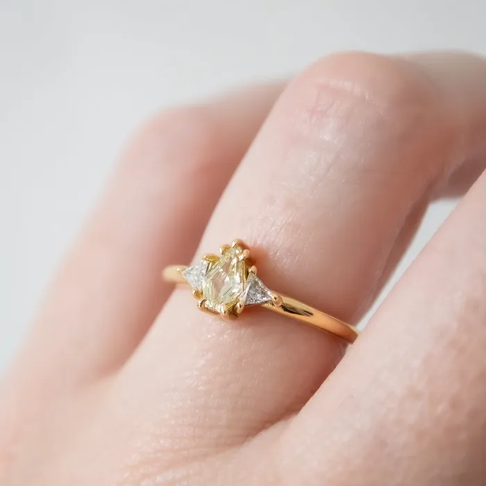 Lauren Wolf Jewelry Rings Buttercup Three Diamond Ring