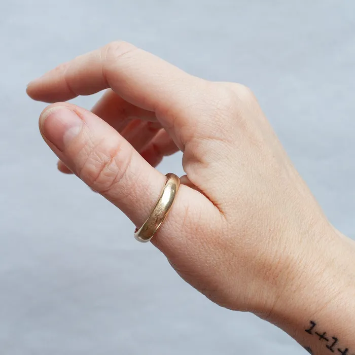 Lauren Wolf Jewelry Rings Gold Half Round Band