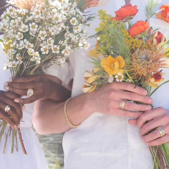 Lauren Wolf Jewelry Rings Gold Half Round Band