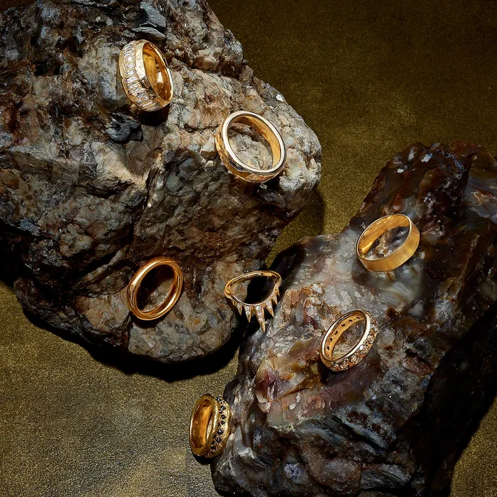 Lauren Wolf Jewelry Rings Gold Half Round Band