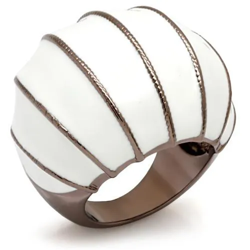 LO1638 Chocolate Gold Brass Ring with No Stone Alamode Rings