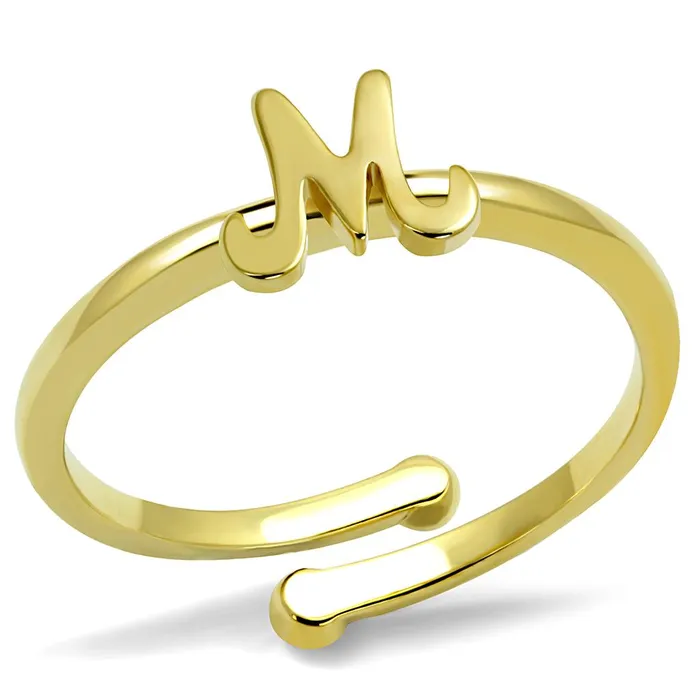 LO3994 Flash Gold Brass Ring with No Stone Alamode Rings