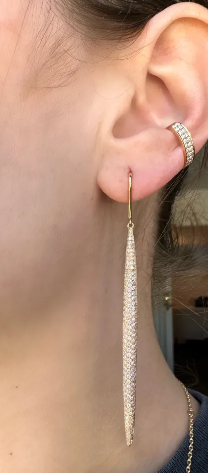 LONG DIAMOND DAGGER EARRINGS anitako Earrings