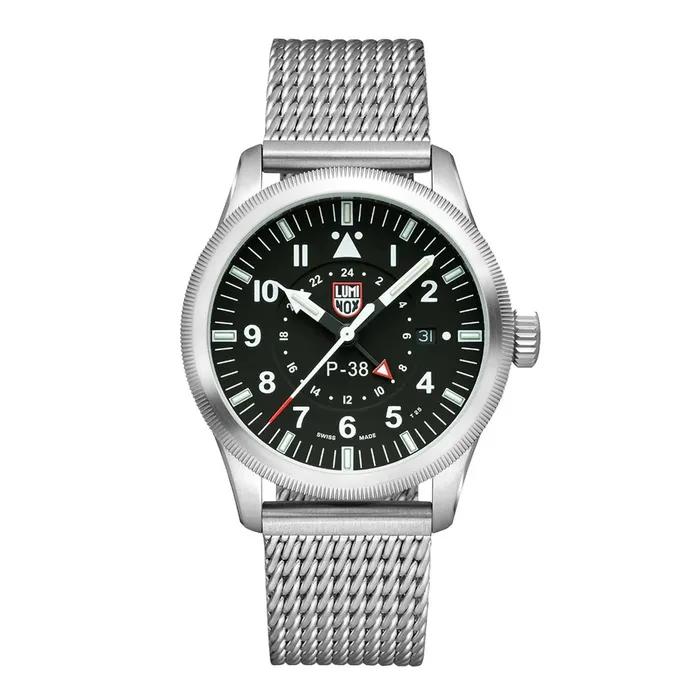 Luminox Bracelets Luminox Mens Watch P38 Lightning Date Display Silver Mesh Bracelet XA9522 Luminox Bracelets Luminox Mens Watch P38 Lightning Date Display Silver Mesh Bracelet XA9522