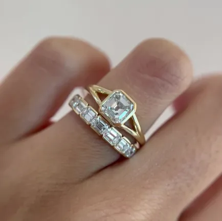 Marrow Fine Earrings 113ct Emerald Cut Diamond Colette