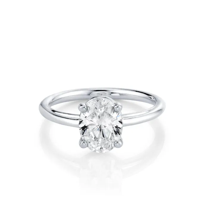 Marrow Fine Rings The Helene Oval Solitaire Engagement Ring