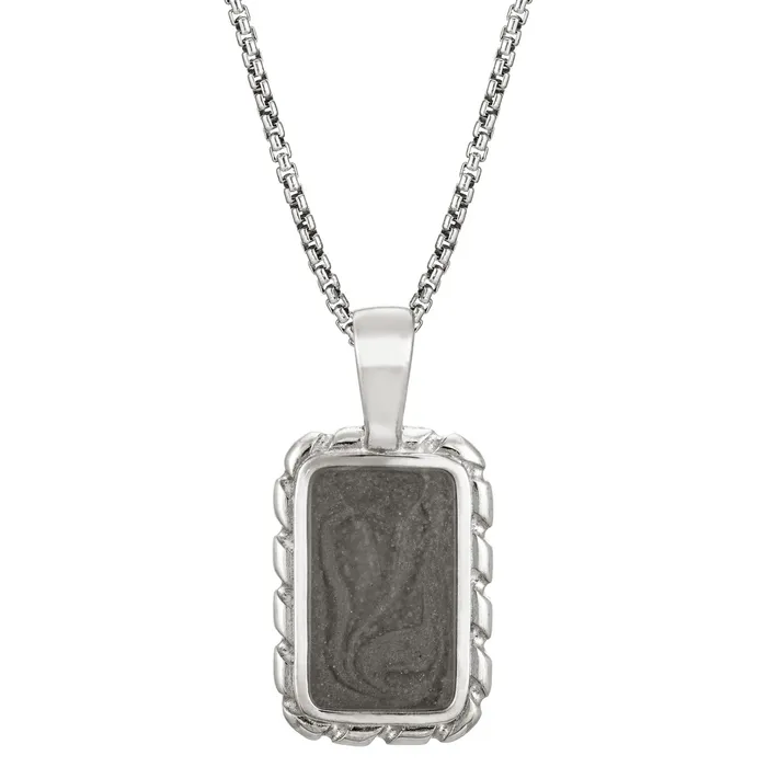 Medium Cable Cremation Necklace in Sterling Silver closebymejewelry Necklaces Medium Cable Cremation Necklace in Sterling Silver closebymejewelry Necklaces