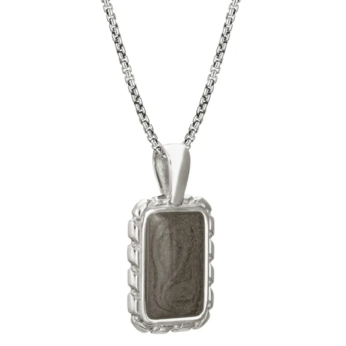 Medium Cable Cremation Necklace in Sterling Silver closebymejewelry Necklaces