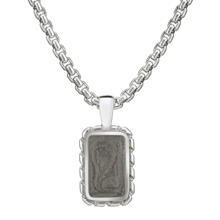 Medium Cable Cremation Necklace in Sterling Silver closebymejewelry Necklaces