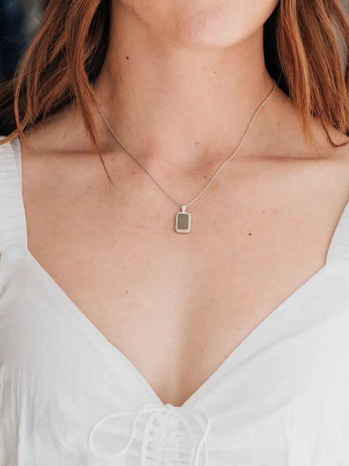 Medium Cable Cremation Necklace in Sterling Silver closebymejewelry Necklaces
