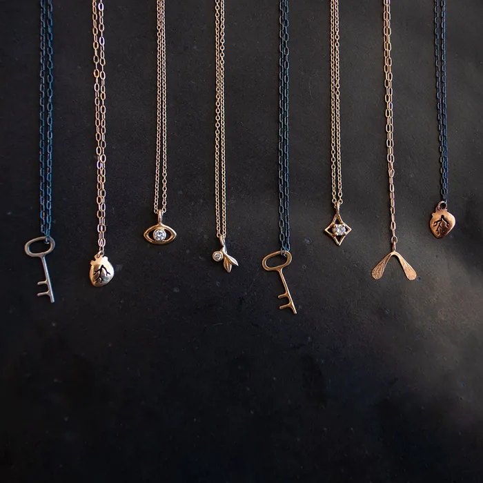 Mixed Metal Key Necklace Luana Coonen Necklaces Mixed Metal Key Necklace Luana Coonen Necklaces