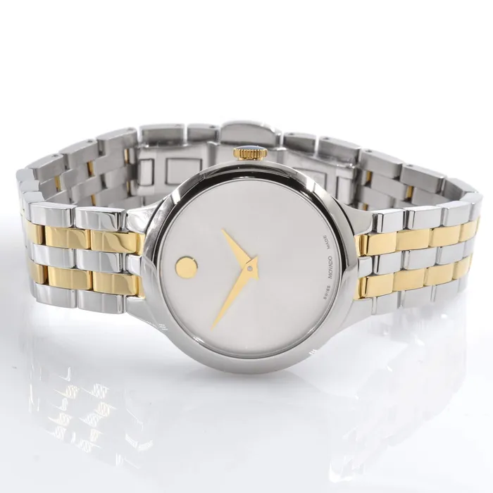 Movado Bracelets Movado Unisex Quartz Watch Veturi Silver Tone Dial Two Tone Bracelet 0607496 Movado Bracelets Movado Unisex Quartz Watch Veturi Silver Tone Dial Two Tone Bracelet 0607496
