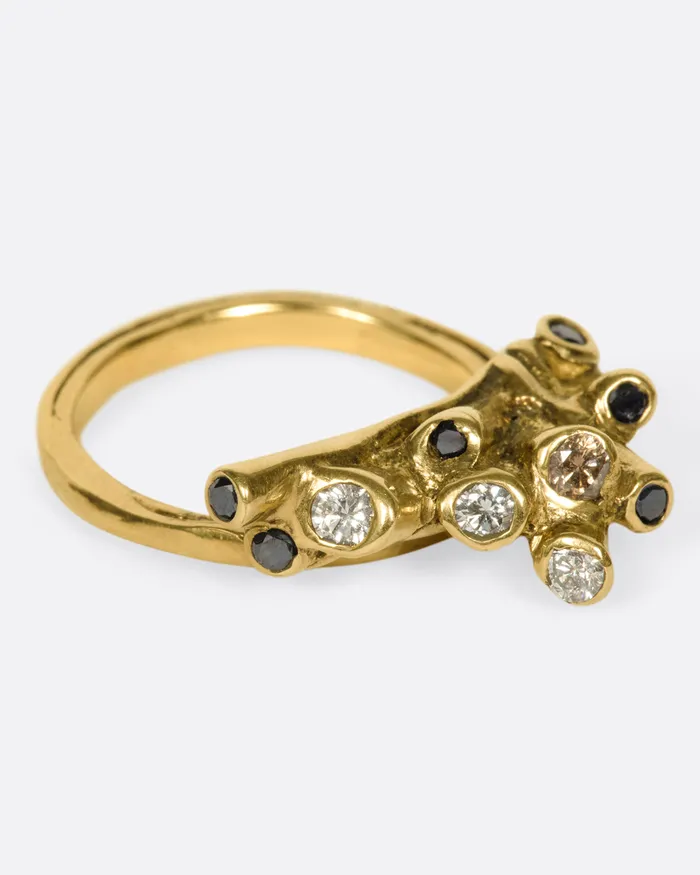 Multicolor Diamond Pinos Ring KIKA ALVARENGA Rings