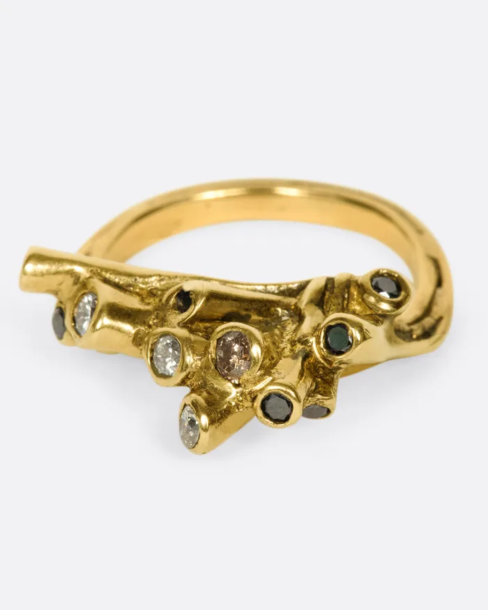 Multicolor Diamond Pinos Ring KIKA ALVARENGA Rings