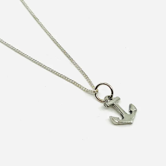 Necklaces Basic Spirit Pewter Anchor Pendant Necklace