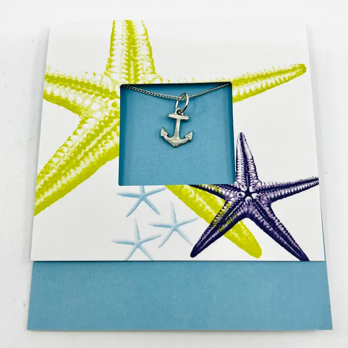 Necklaces Basic Spirit Pewter Anchor Pendant Necklace
