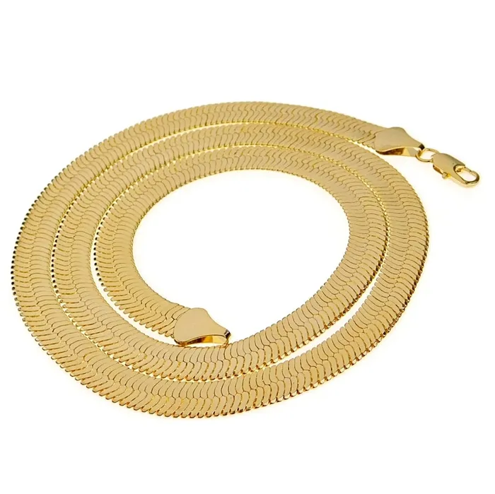Necklaces Bling Cartel Admin 14K Gold Plated Herringbone Chain Necklace 30 x 11mm Necklaces Bling Cartel Admin 14K Gold Plated Herringbone Chain Necklace 30 x 11mm