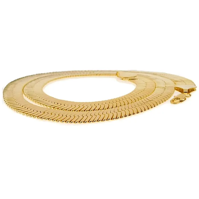 Necklaces Bling Cartel Admin 14K Gold Plated Herringbone Chain Necklace 30 x 11mm Necklaces Bling Cartel Admin 14K Gold Plated Herringbone Chain Necklace 30 x 11mm