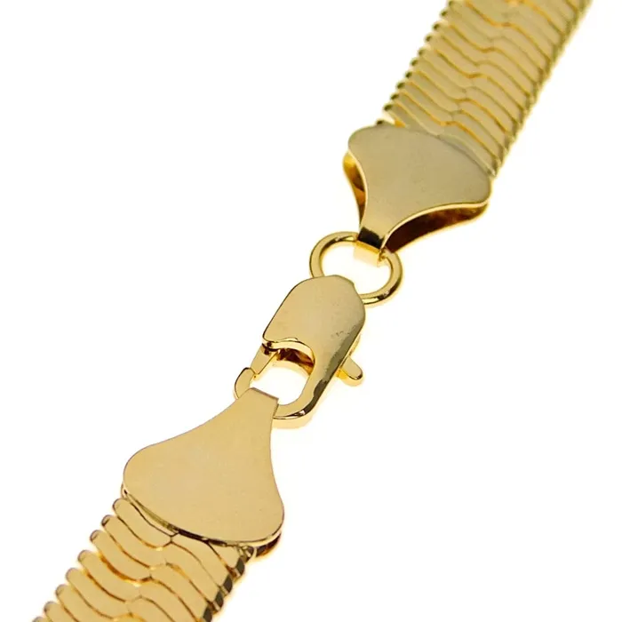 Necklaces Bling Cartel Admin 14K Gold Plated Herringbone Chain Necklace 30 x 11mm Necklaces Bling Cartel Admin 14K Gold Plated Herringbone Chain Necklace 30 x 11mm