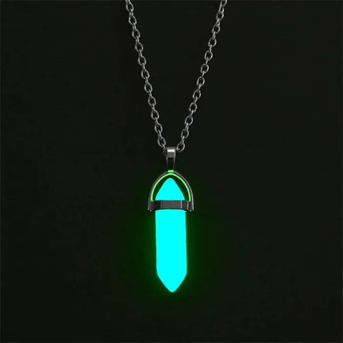 Necklaces Couple Magnetic HeartShaped Luminous Hexagonal Pendant VVS Jewelry