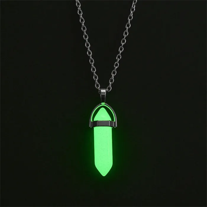Necklaces Couple Magnetic HeartShaped Luminous Hexagonal Pendant VVS Jewelry