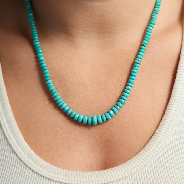 Necklaces Earthly Abundance Beaded Turquoise Necklace