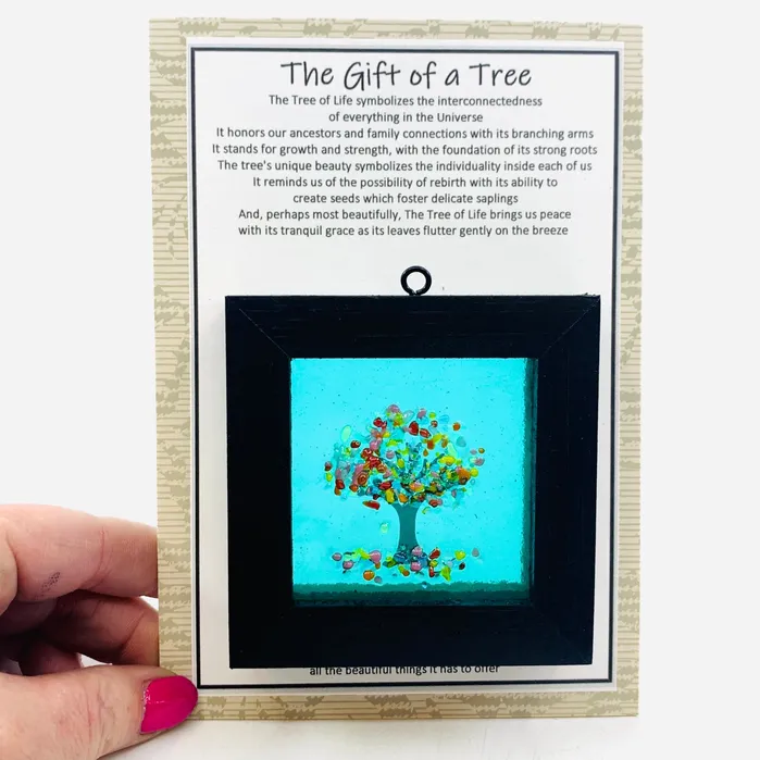 Necklaces Glimmer Glass Gifts Fused Glass Tree of Life Shadow Box 122