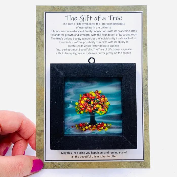 Necklaces Glimmer Glass Gifts Fused Glass Tree of Life Shadow Box 33