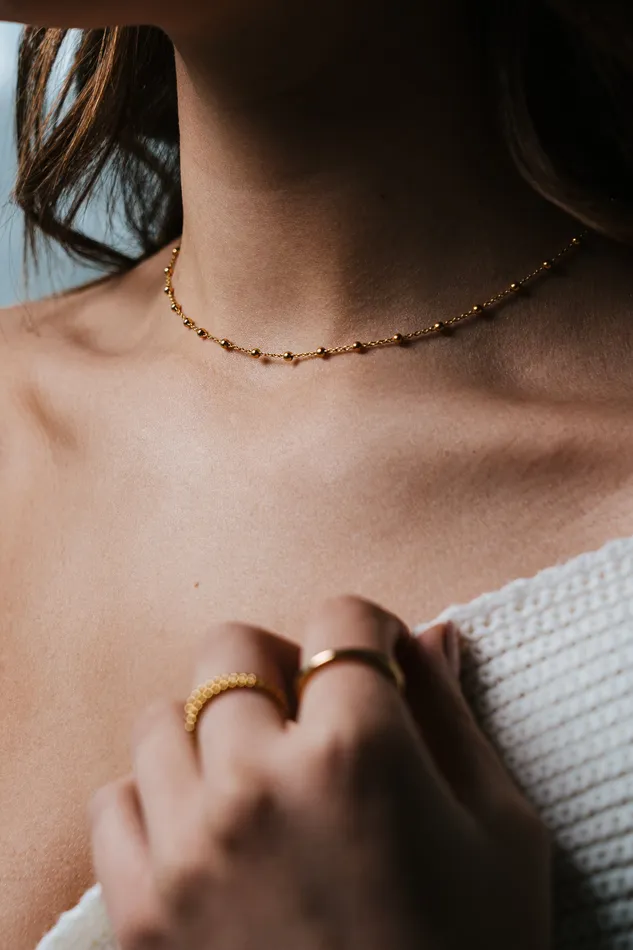 Necklaces Kty Bubble Gap Bubble Necklace Gold