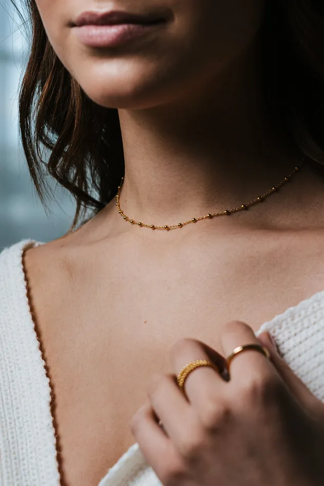 Necklaces Kty Bubble Gap Bubble Necklace Gold