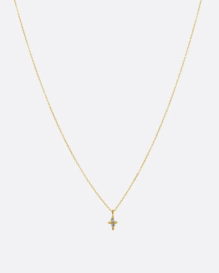 Necklaces MARIAN MAURER Champagne Diamond Double Faerie Pendant Necklace Necklaces MARIAN MAURER Champagne Diamond Double Faerie Pendant Necklace