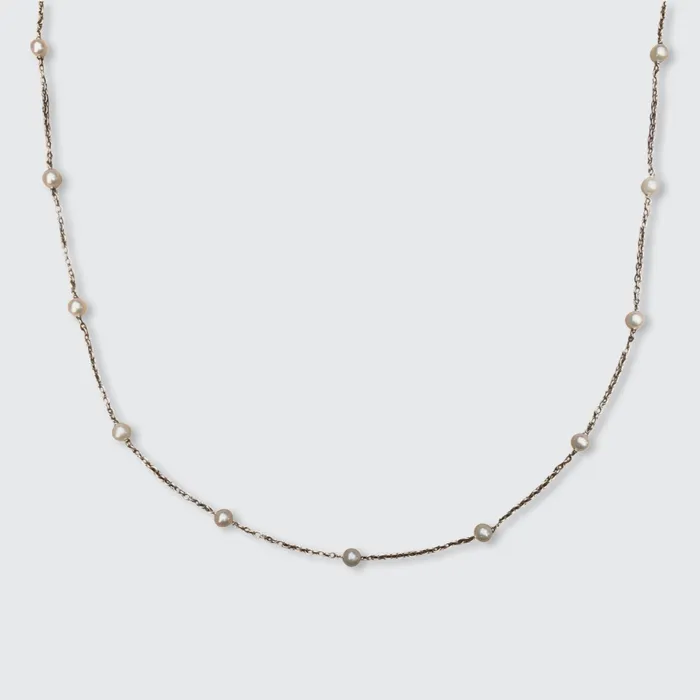 Necklaces Platinum Pearl Station Necklace 21stfinds Necklaces Platinum Pearl Station Necklace 21stfinds