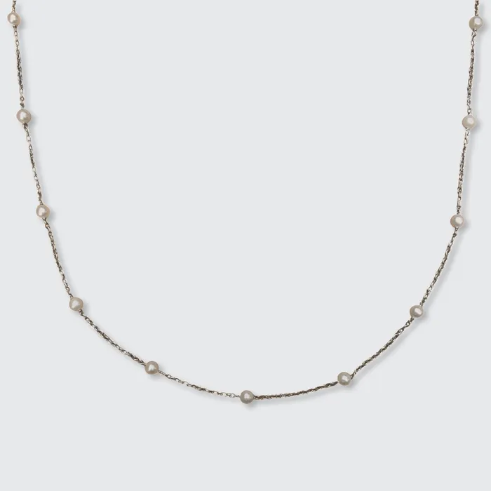 Necklaces Platinum Pearl Station Necklace 21stfinds Necklaces Platinum Pearl Station Necklace 21stfinds