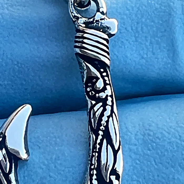 Necklaces Real 925 Sterling Silver Hawaiian Fish Hook Tribal Makau Pendant Bling Cartel Necklaces Real 925 Sterling Silver Hawaiian Fish Hook Tribal Makau Pendant Bling Cartel