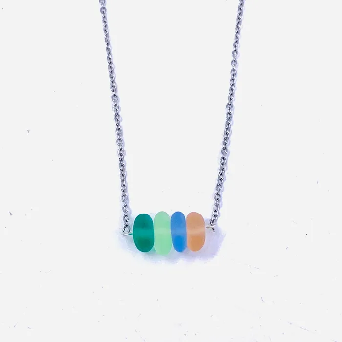  Necklaces Sea Glass Necklace Pastel