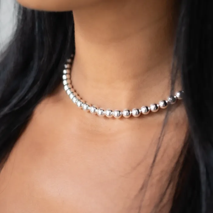 Necklaces Silver Jumbo Ball Necklace EMBLM
