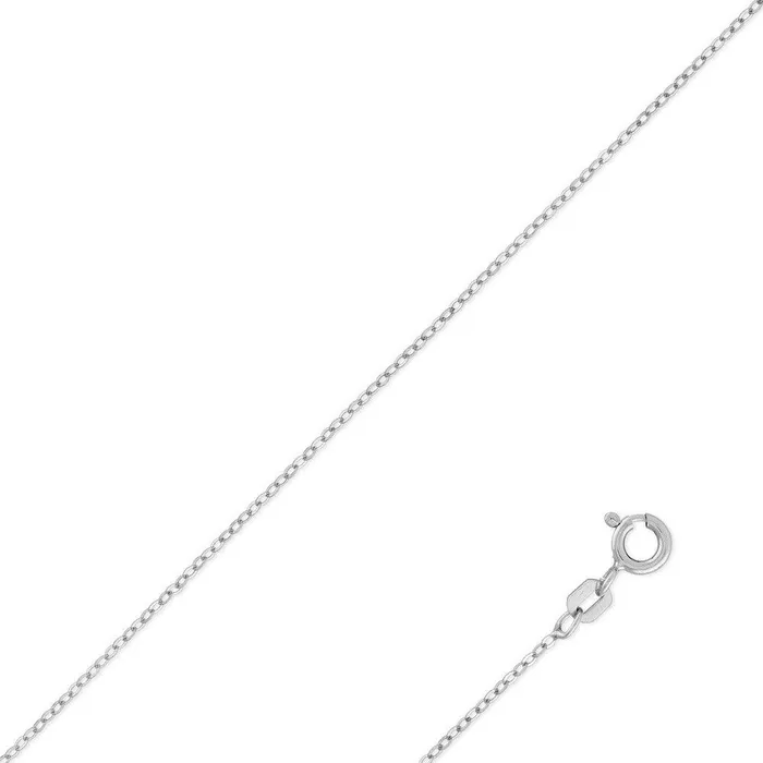 Necklaces Sterling Silver Rhodium Plated 14mm Thin DC Cable Chain 16 Classic