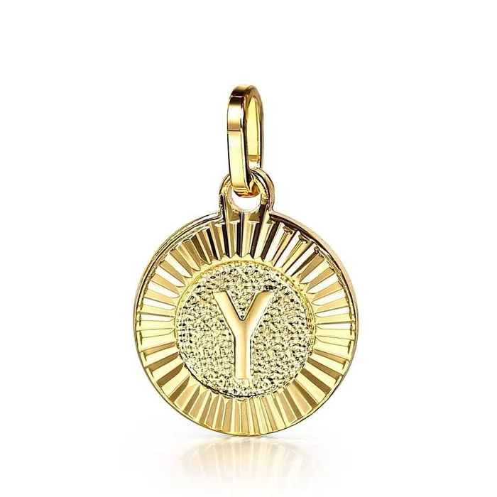 Necklaces VVS Jewelry Circle Gold Initial Pendant Chain
