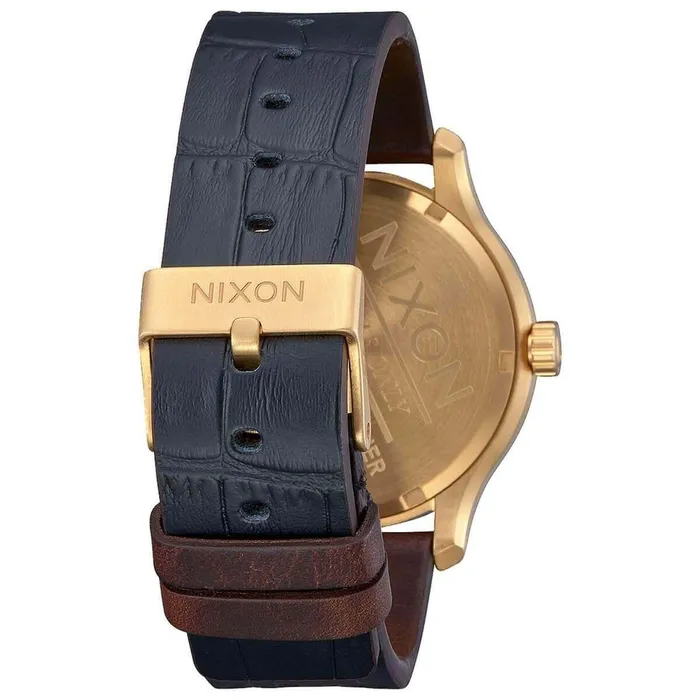 NIXON Watches Nixon Mens Quartz Watch Patrol Rose Gold Case Brown Leather Strap A12433210 NIXON Watches Nixon Mens Quartz Watch Patrol Rose Gold Case Brown Leather Strap A12433210